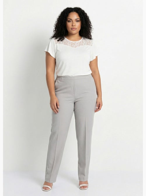 Pantalón recto con cintura semielástica - Afibel - Kiabi