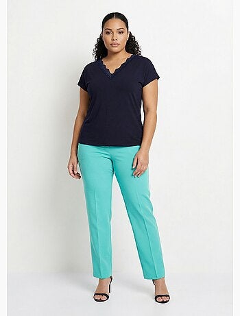 Pantalón recto con cintura semielástica - Afibel