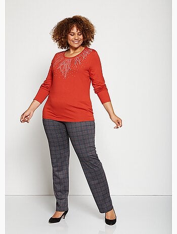 Pantalón recto con cintura semielástica