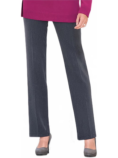 Pantalón recto con cintura semielástica y vientre plano. - Afibel - Kiabi