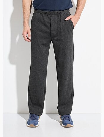 Pantalón recto con cinturilla elástica en tejido elástico - Afibel