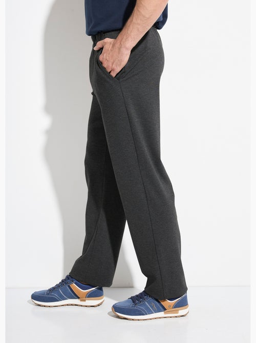 Pantalón recto con cinturilla elástica en tejido elástico - Afibel - Kiabi