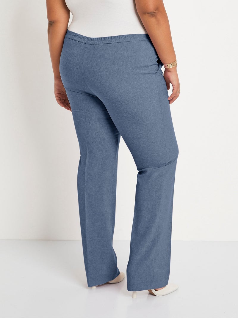 Pantalón recto con cinturilla semielástica - Afibel Índigo - Kiabi