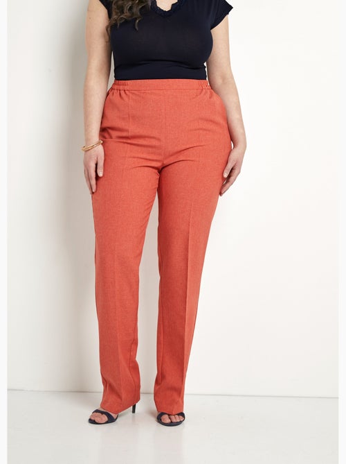 Pantalón recto con cinturilla semielástica - Afibel - Kiabi