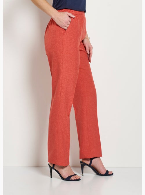 Pantalón recto con cinturilla semielástica - Afibel - Kiabi