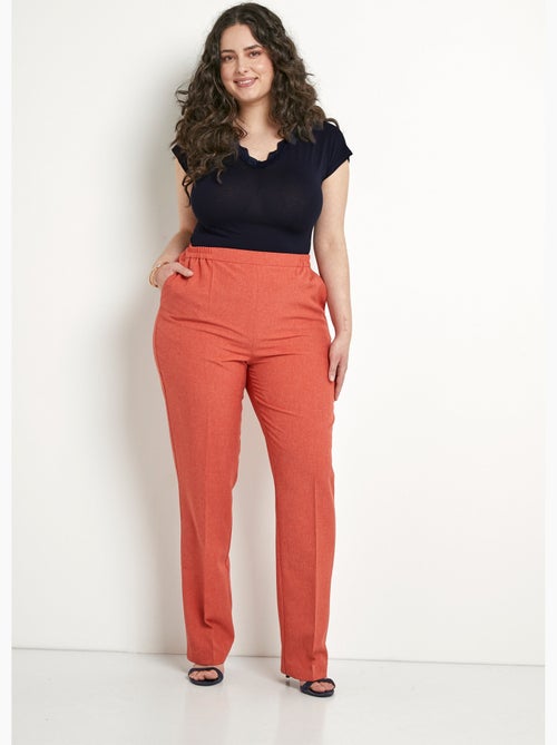 Pantalón recto con cinturilla semielástica - Afibel - Kiabi
