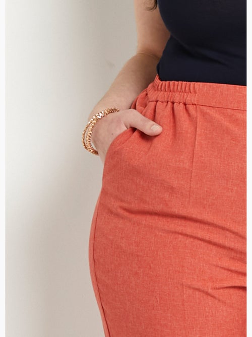 Pantalón recto con cinturilla semielástica - Afibel - Kiabi