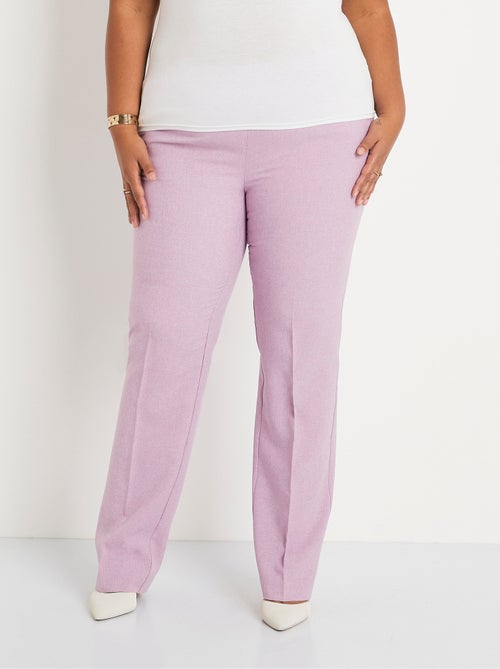 Pantalón recto con cinturilla semielástica - Afibel - Kiabi