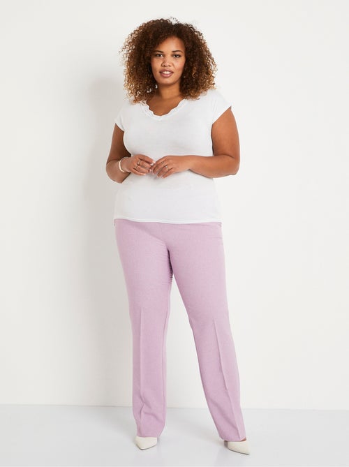 Pantalón recto con cinturilla semielástica - Afibel - Kiabi