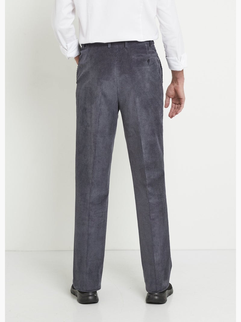 Pantalón recto con cinturón elástico cómodo. - Afibel Azul marino - Kiabi
