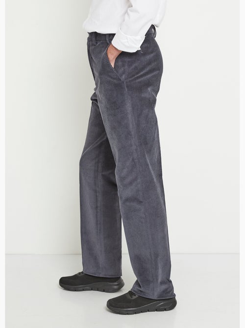 Pantalón recto con cinturón elástico cómodo. - Afibel - Kiabi