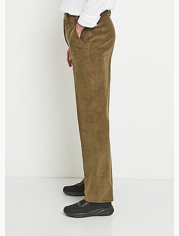Pantalón recto con cinturón elástico cómodo. - Afibel