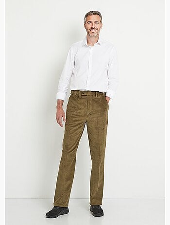 Pantalón recto con cinturón elástico cómodo. - Afibel