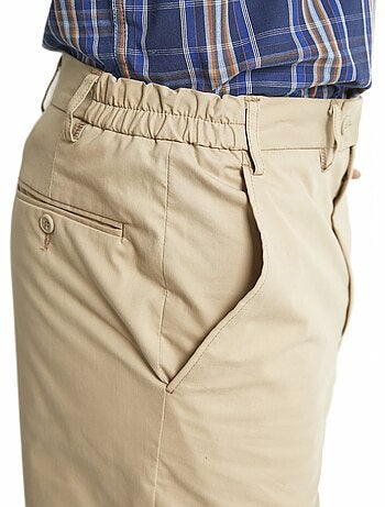 Pantalón recto con cinturón elástico cómodo. - Afibel