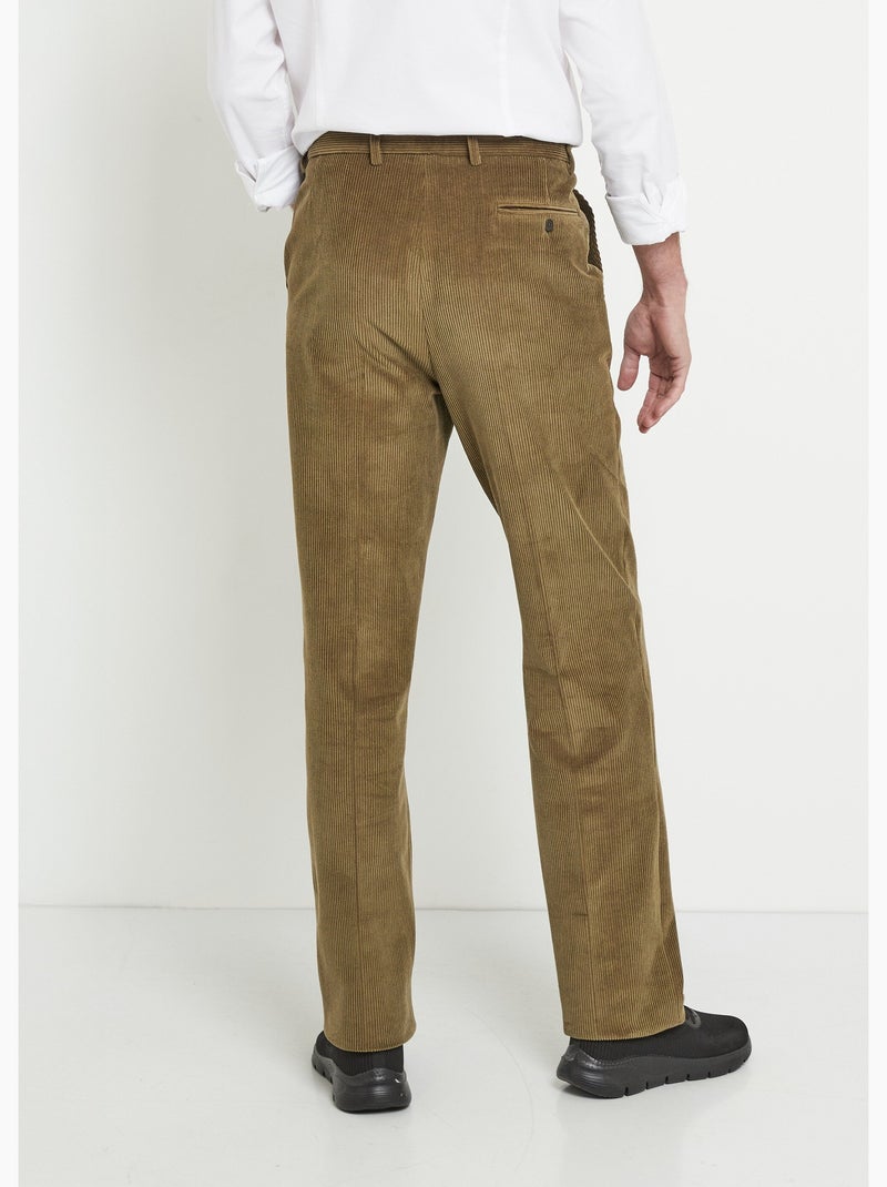 Pantalón recto con cinturón elástico cómodo. - Afibel Bronce - Kiabi