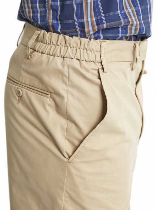 Pantalón recto con cinturón elástico cómodo. - Afibel - Kiabi