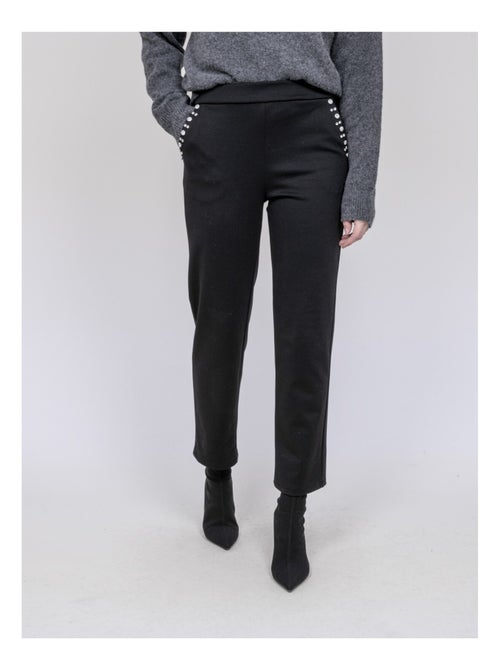 Pantalón recto con detalles strass ESMENA - Kiabi
