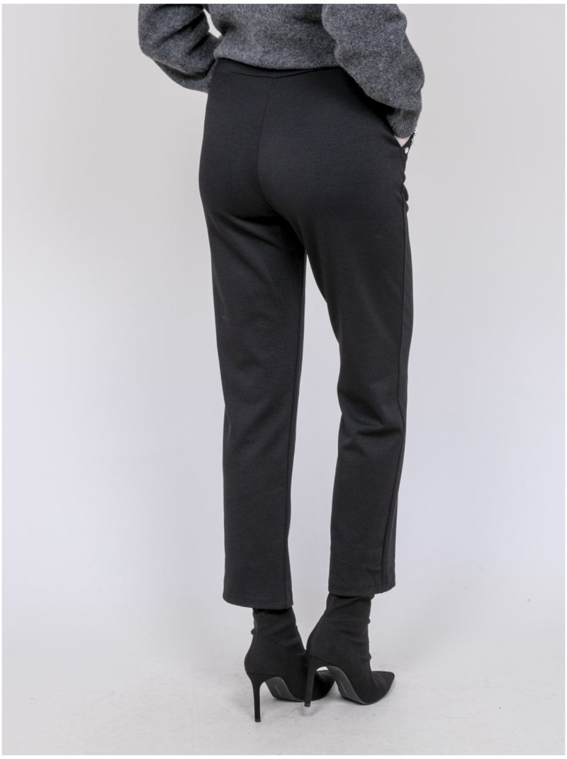Pantalón recto con detalles strass ESMENA Negro - Kiabi