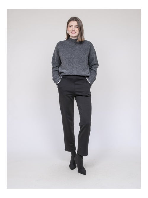 Pantalón recto con detalles strass ESMENA - Kiabi