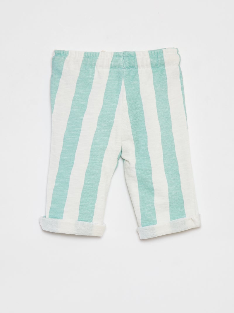 Pantalón recto con estampado BLANCO - Kiabi
