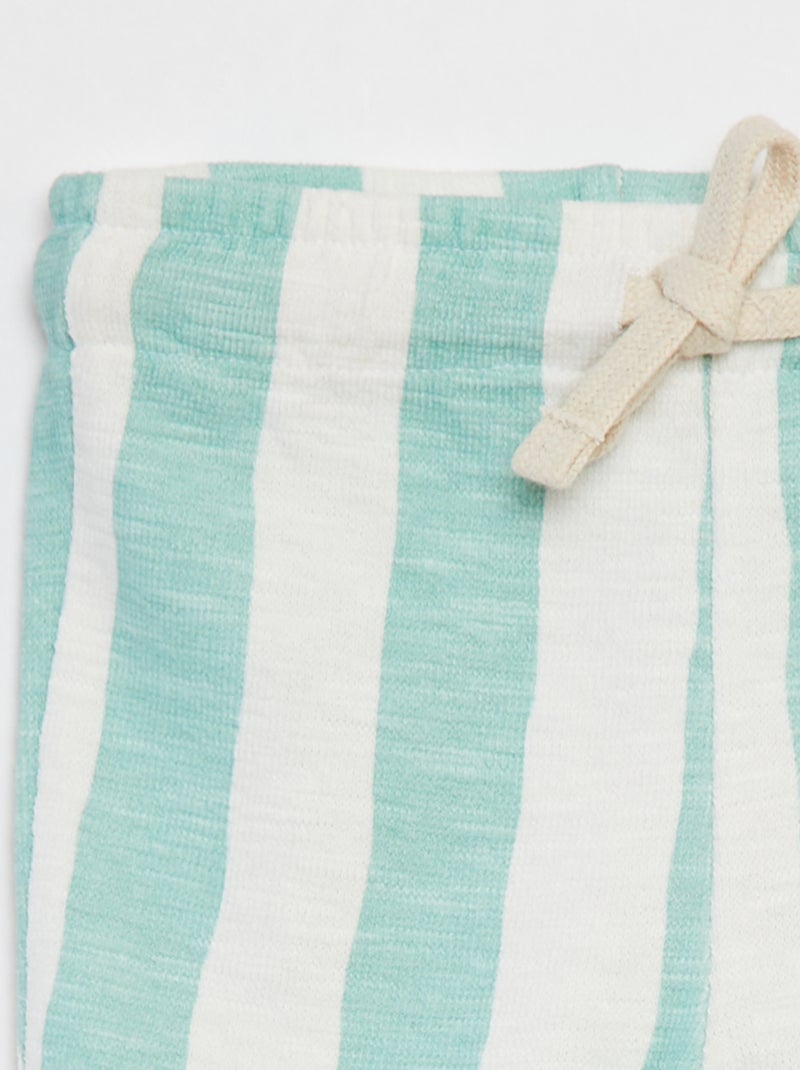 Pantalón recto con estampado BLANCO - Kiabi