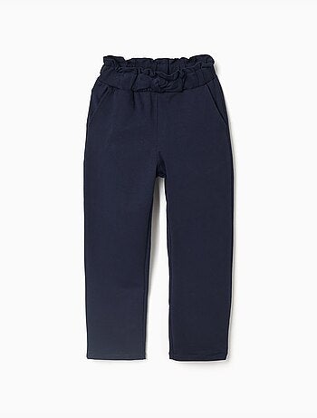 Pantalón recto con nudo decorativo