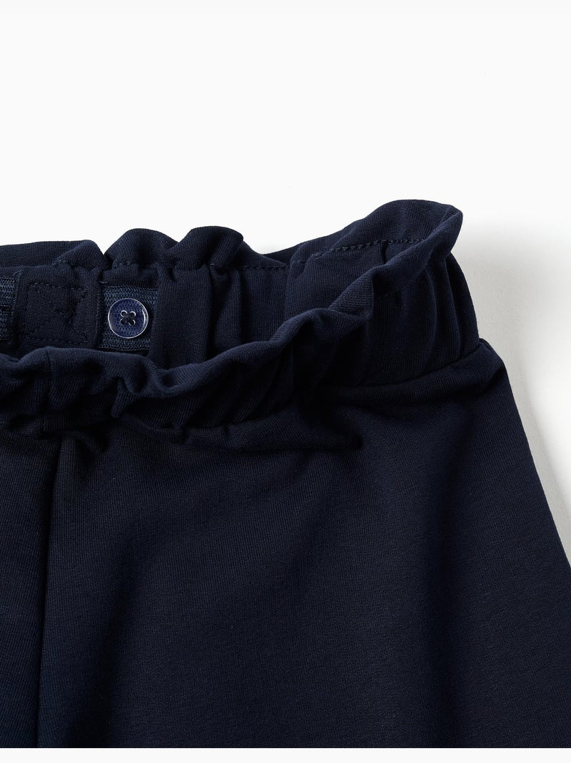 Pantalón recto con nudo decorativo Azul oscuro - Kiabi