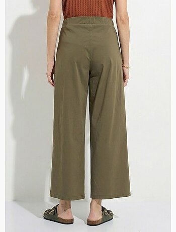 Pantalón recto con pinzas y cinturilla elástica. - Afibel