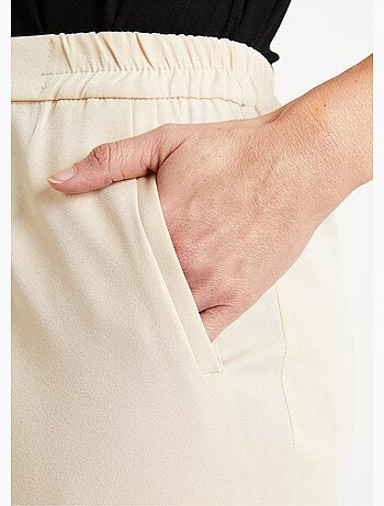 Pantalón recto cropped con cintura semielástica - Afibel