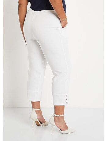 Pantalón recto cropped con cintura semielástica - Afibel