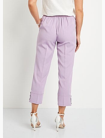 Pantalón recto cropped con cintura semielástica - Afibel