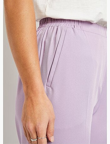 Pantalón recto cropped con cintura semielástica - Afibel