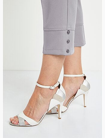 Pantalón recto cropped con cintura semielástica - Afibel