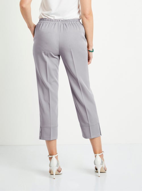 Pantalón recto cropped con cintura semielástica - Afibel - Kiabi