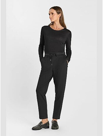 Pantalón recto cuervo