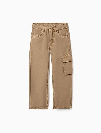 Pantalón recto de algodón con 5 bolsillos