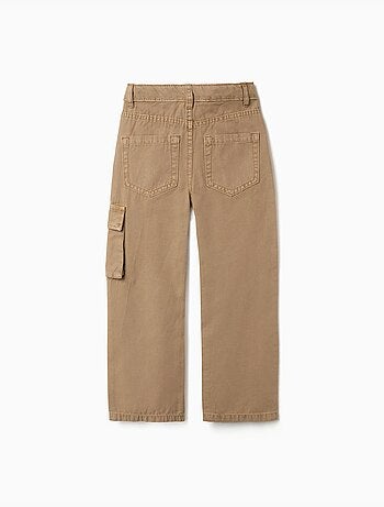 Pantalón recto de algodón con 5 bolsillos