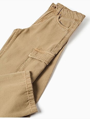 Pantalón recto de algodón con 5 bolsillos