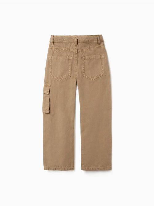 Pantalón recto de algodón con 5 bolsillos - Kiabi