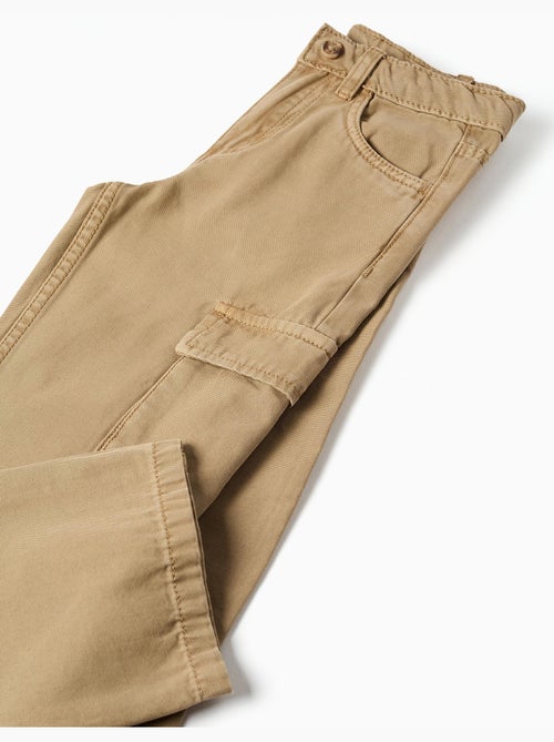 Pantalón recto de algodón con 5 bolsillos - Kiabi