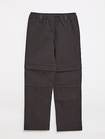 Pantalón recto de algodón liso - Colección fácil de poner