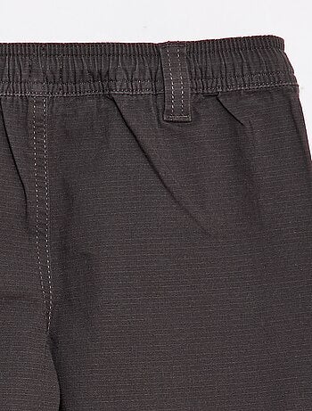 Pantalón recto de algodón liso - Colección fácil de poner
