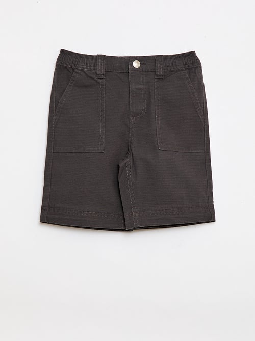 Pantalón recto de algodón liso - Colección fácil de poner - Kiabi