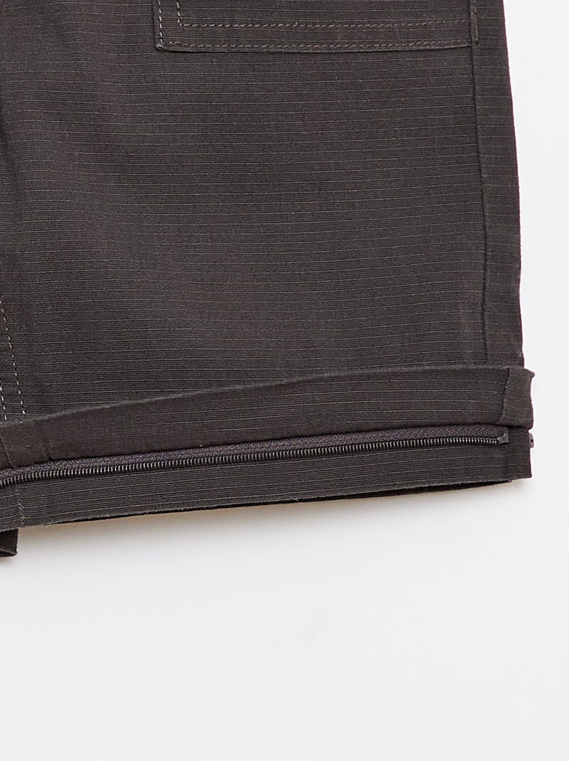 Pantalón recto de algodón liso - Colección fácil de poner Negro - Kiabi