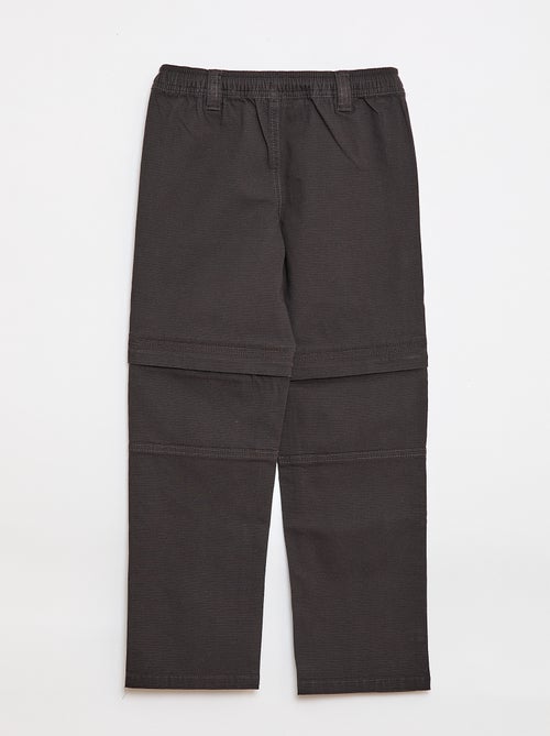 Pantalón recto de algodón liso - Colección fácil de poner - Kiabi