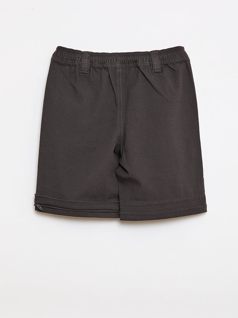 Pantalón recto de algodón liso - Colección fácil de poner Negro - Kiabi