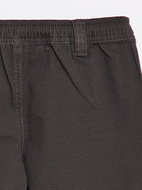 Pantalón recto de algodón liso - Colección fácil de poner - Kiabi