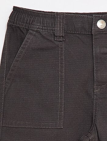 Pantalón recto de algodón liso