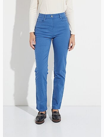 Pantalón recto de cinco bolsillos de algodón elástico - Afibel