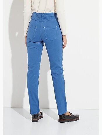 Pantalón recto de cinco bolsillos de algodón elástico - Afibel